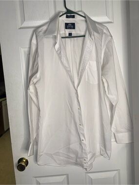 Stafford White Long-Sleeve Men’s Dress Shirt
